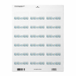 Blue Wildblumen Blank DIY Print Wedding Address Adressaufkleber