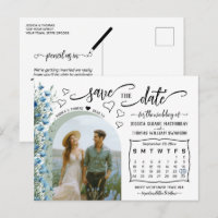 Blue Wildblumen Foto & Kalender Save the Date