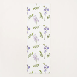 Blue Wildflower Watercolor  Yogamatte