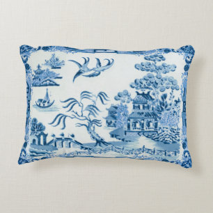 Blue Willow Accent Pillow Dekokissen