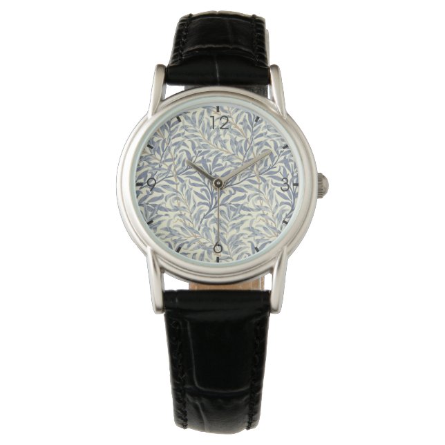 Blue Willow Bough (von William Morris) Armbanduhr (Vorderseite)