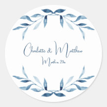 Blue Willow Branches, Watercolor Wedding Classic R