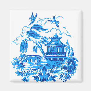 Blue Willow China Design Magnet v2