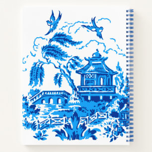 Blue Willow China Design Notebook Notizbuch