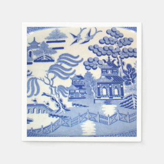 Blue Willow Cocktail Napkins werden Sie stolz mach Serviette