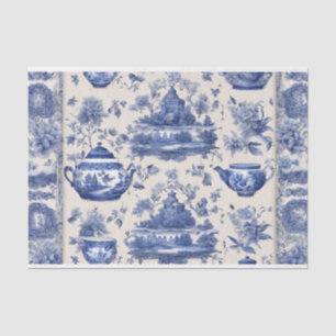 Blue Willow Decoupage Paper Seidenpapier