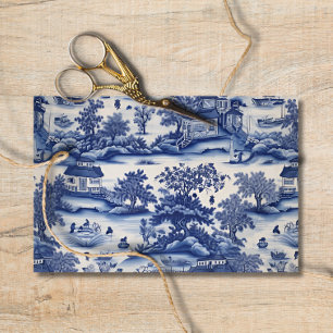 Blue Willow Decoupage Paper Seidenpapier