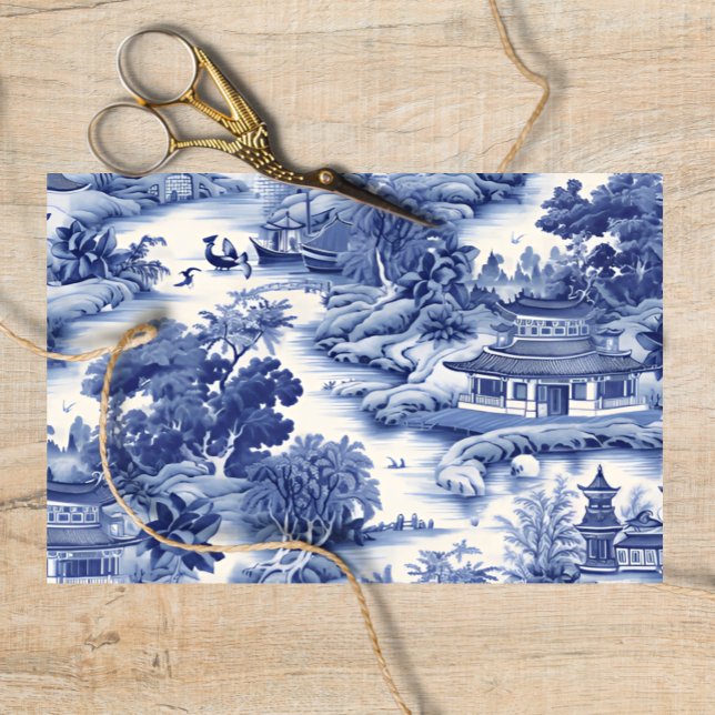 Blue Willow Decoupage Seidenpapier (Von Creator hochgeladen)