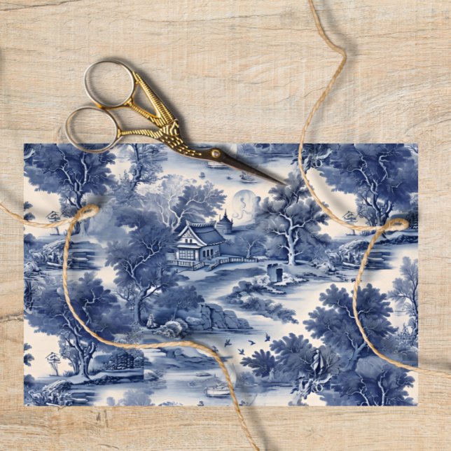 Blue Willow Decoupage Vintag Seidenpapier (Von Creator hochgeladen)