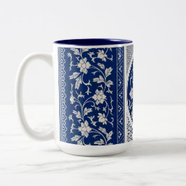 Blue Willow Ming Dynastie China Botanisch Zweifarbige Tasse