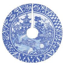 Blue Willow Oriental Rabbit Whimsical Blue & White
