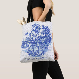 Blue Willow Rabbit Island Whimsical Eleganter Spa