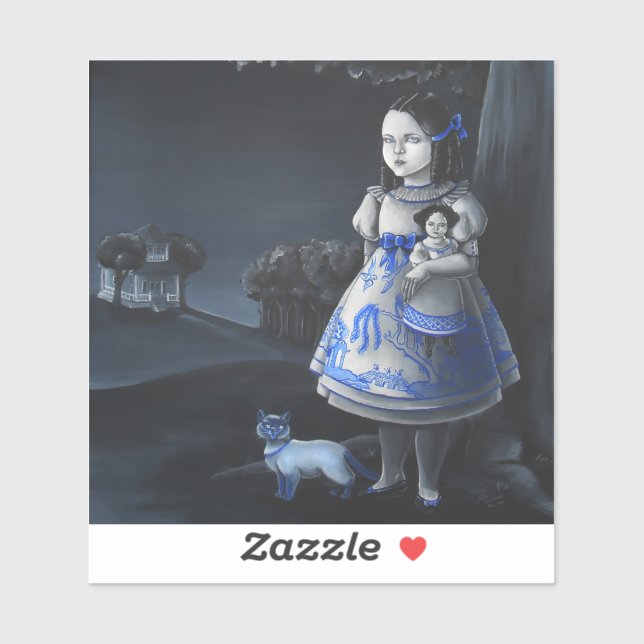 Blue Willow Sticker (Blatt)