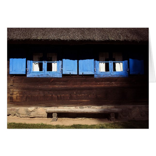 Blue Window Shutters - Karte (Vorderseite (Horizontal))