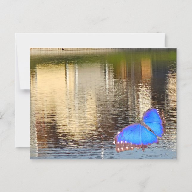 Blue Wing Reflection Magneteinladung (Vorderseite)