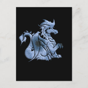 Blue Winged Dragon Postcard Postkarte