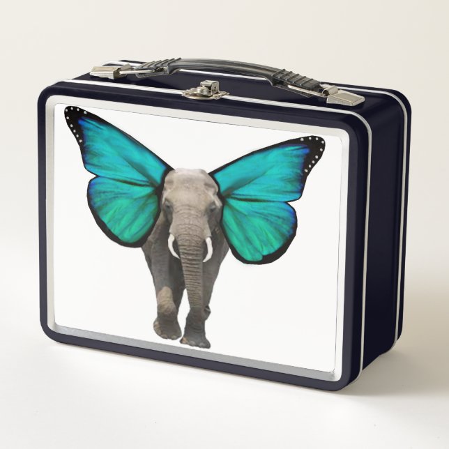 Blue Winged Elephant Lunch Box (Vorderseite)
