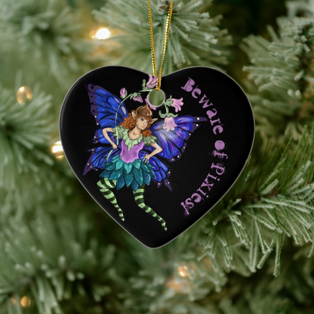 Blue Winged Pixie Keramik Ornament (Baum)