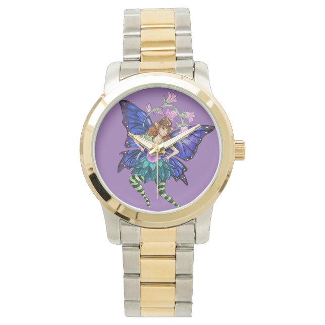 Blue Winged Pixie Wrist Watch Armbanduhr (Vorderseite)