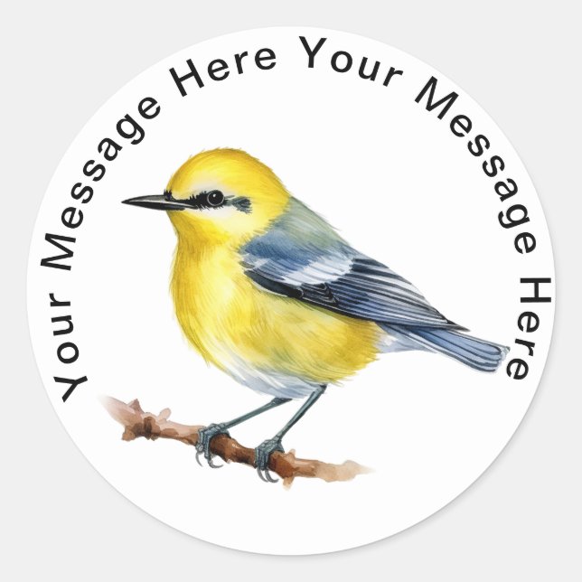 Blue Winged Warbler Runder Aufkleber (Vorderseite)