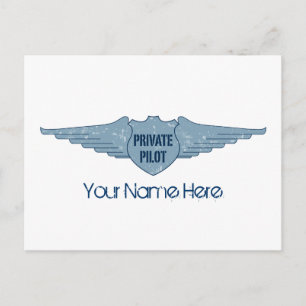 Blue Wings von Privatpiloten Postkarte