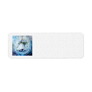 Blue Winter Address Labels
