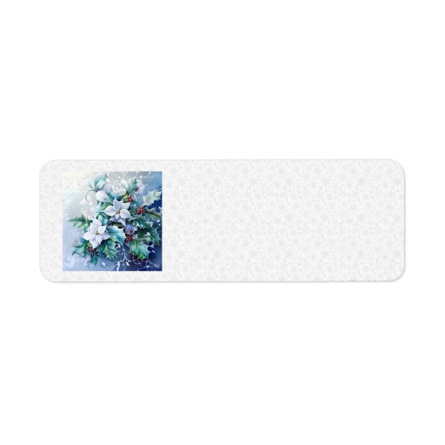 Blue Winter Address Labels (Vorne)