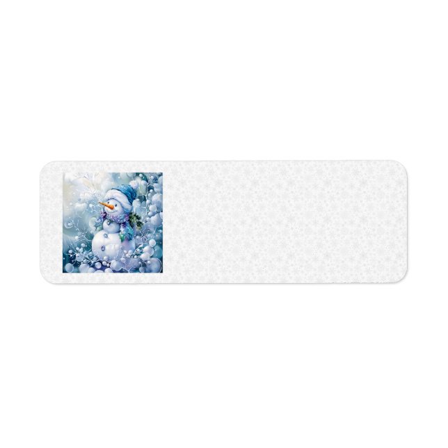 Blue Winter Address Labels (Vorne)