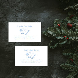 Blue Winter Après Bébé Ski Books For Baby Shower Begleitkarte