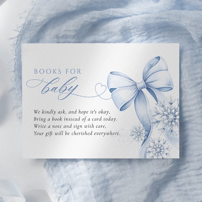 Blue Winter Baby Showbücher für Baby Begleitkarte (Von Creator hochgeladen)