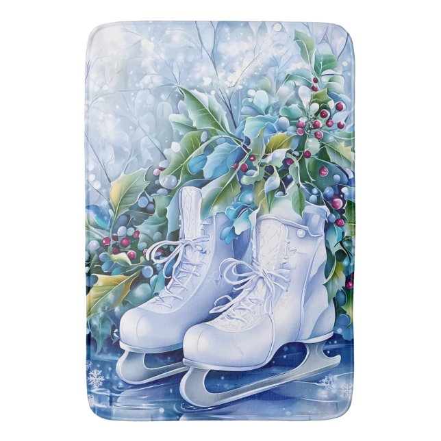 Blue Winter Bath Mat Badematte (Vorderseite Vertikal)