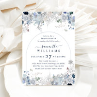 Blue Winter Blume Wasserfarben Arch Brautparty
