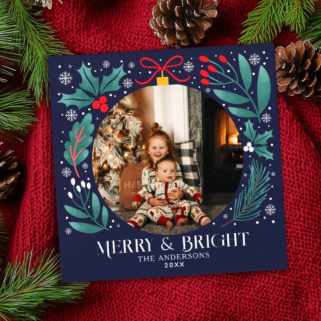 Blue Winter Botanicals Ornament Weihnachtsfest Fot (Von Creator hochgeladen)