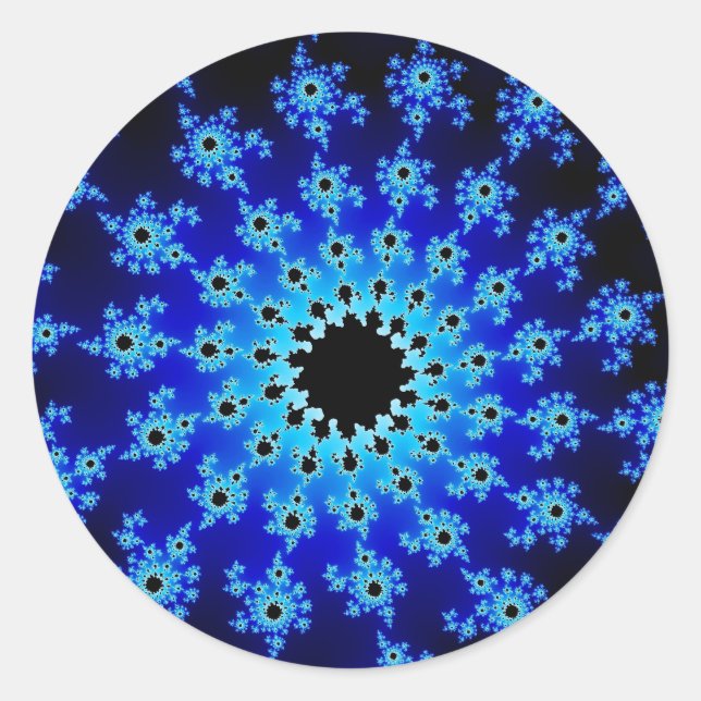 Blue Winter Eye Runder Aufkleber (Vorderseite)
