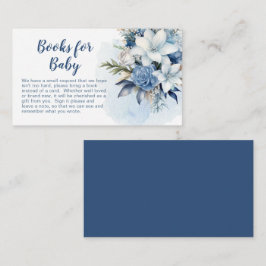 Blue Winter Floral Baby Duschbücher für Baby Begleitkarte