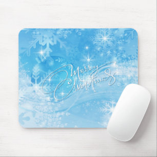 Blue Winter Frohe Weihnachtsmousepad Mousepad