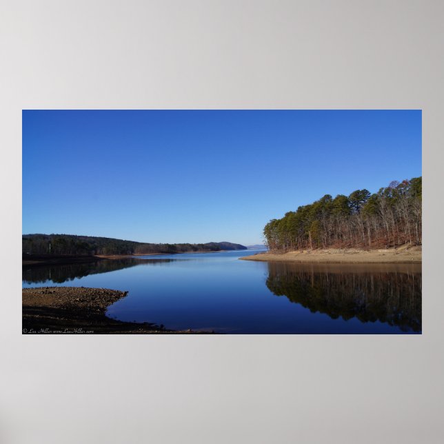 Blue Winter Lake Ouachita Arkansas Poster (Vorne)