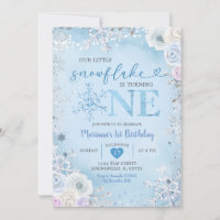 Blue Winter Little Snowflake dreht sich um eins