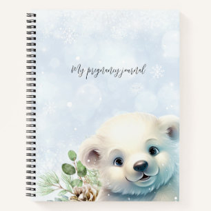 Blue Winter My Pregnancy Niedliche Polar Bear Jour Notizbuch