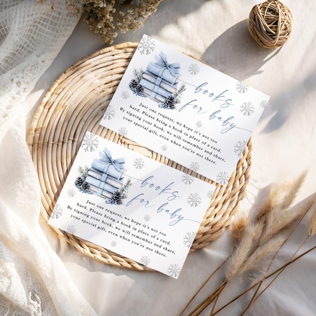 Blue Winter New Chapter Begins Books For Baby Card Begleitkarte (Von Creator hochgeladen)