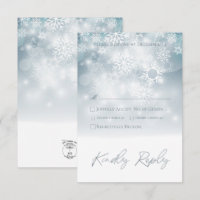 Blue Winter Snow Modern Wedding