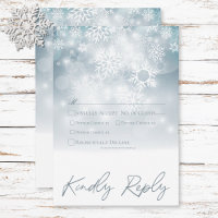 Blue Winter Snow Modernes Hochzeitsessen