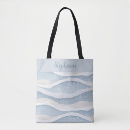 Blue Winter Snowfall Wave Personalized Pattern