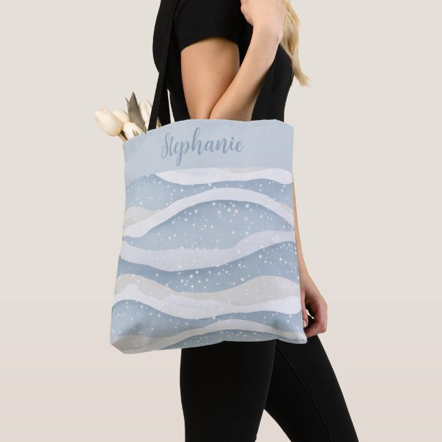 Blue Winter Snowfall Wave Personalized Pattern (Von Nahem)