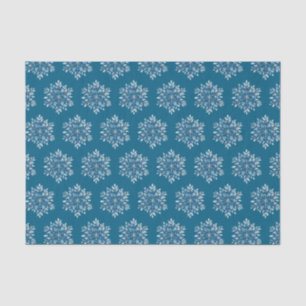 Blue Winter Snowflakes Seidenpapier