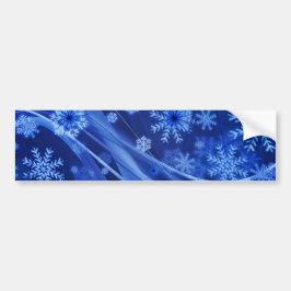 Blue Winter Snowflakes Weihnachten Autoaufkleber