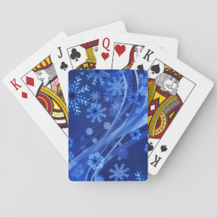 Blue Winter Snowflakes Weihnachten Spielkarten