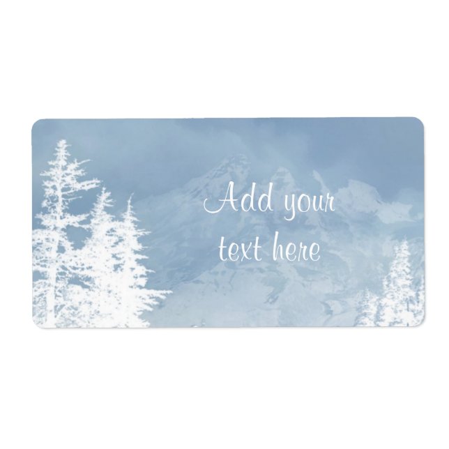 Blue Winter Snowflakes Winter Blue Address Labels (Vorne)