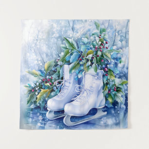 Blue Winter Tapestry Wandteppich