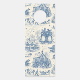 Blue Winter Toile Chinoiserie Türanhänger